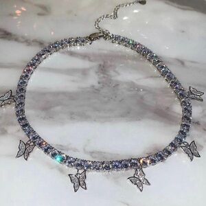 Tennis Butterfly necklace